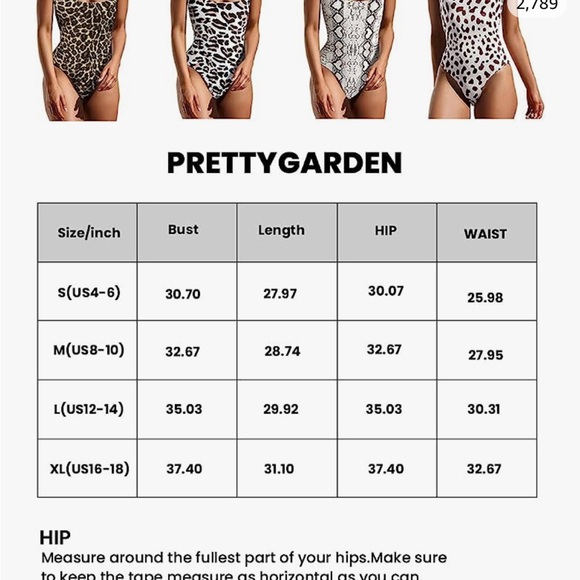 PRETTYGARDEN Swimsuit U Neck Tummy Control Swimwear Slimming Strap Backless - Picture 3 of 5